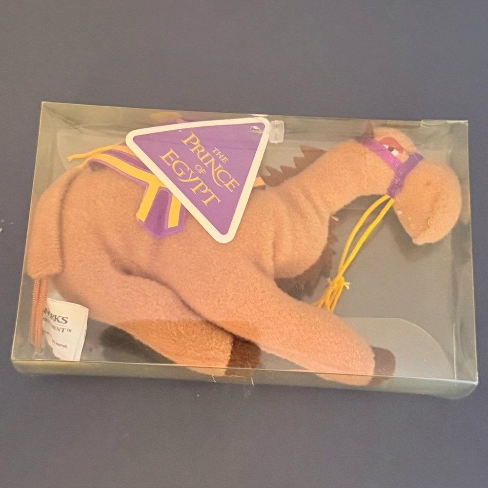 Vintage 1999 DreamWorks Prince of Egypt Camel Plush Ornament 5” NEW